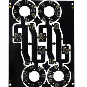 China Flex 6 Layer PCB Board Thickness 0.6mm Silkscreen White And Black Solder Mask on sale