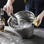 623g Portable custom water pail bar cooler with stand and lid stainless steel