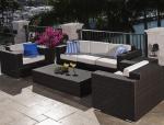 4 Pcs Rattan Sectional Sofa Furniture Outdoor Comfortable Casual Sectional