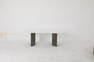 Wholesale Contemporary Marble Top Dining Tables With Stainless Steel Base from china suppliers