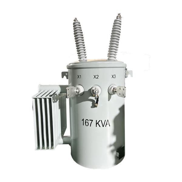ANSI Standard Single Phase Oil Immersed Transformers 167KVA 34.5KV Pole Mounted
