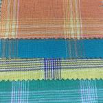 Gingham Check Plaid Breathable 70% Cotton 30% Linen Blend Fabric