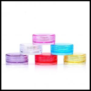 China Round Plastic Cosmetic Cream Jar Small Make Up Cotainers Colorful 2g Capacity on sale
