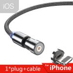 PVC L Shaped Usb Micro Y Cable 3pin 540 Degree Magnetic Charger