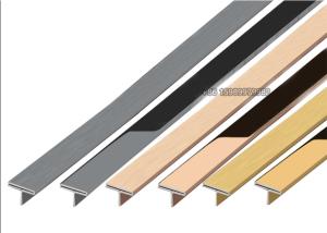 Wholesale Mirror Silver Stainless Steel T Profile T10 , 8ft Standard Steel Profiles from china suppliers