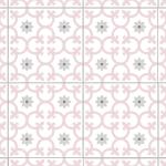 Durable 250x250mm Pink Flower Ceramic Rustic Tile And Non-Slip Wall Tiles For