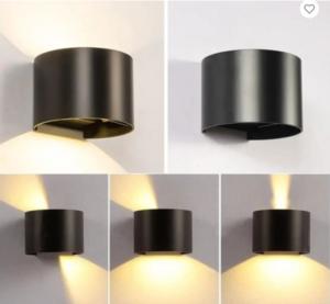Wholesale Double Sided LED Wall Light Black / Grey Outdoor Wall Lights Waterproof Modern Minimalist from china suppliers