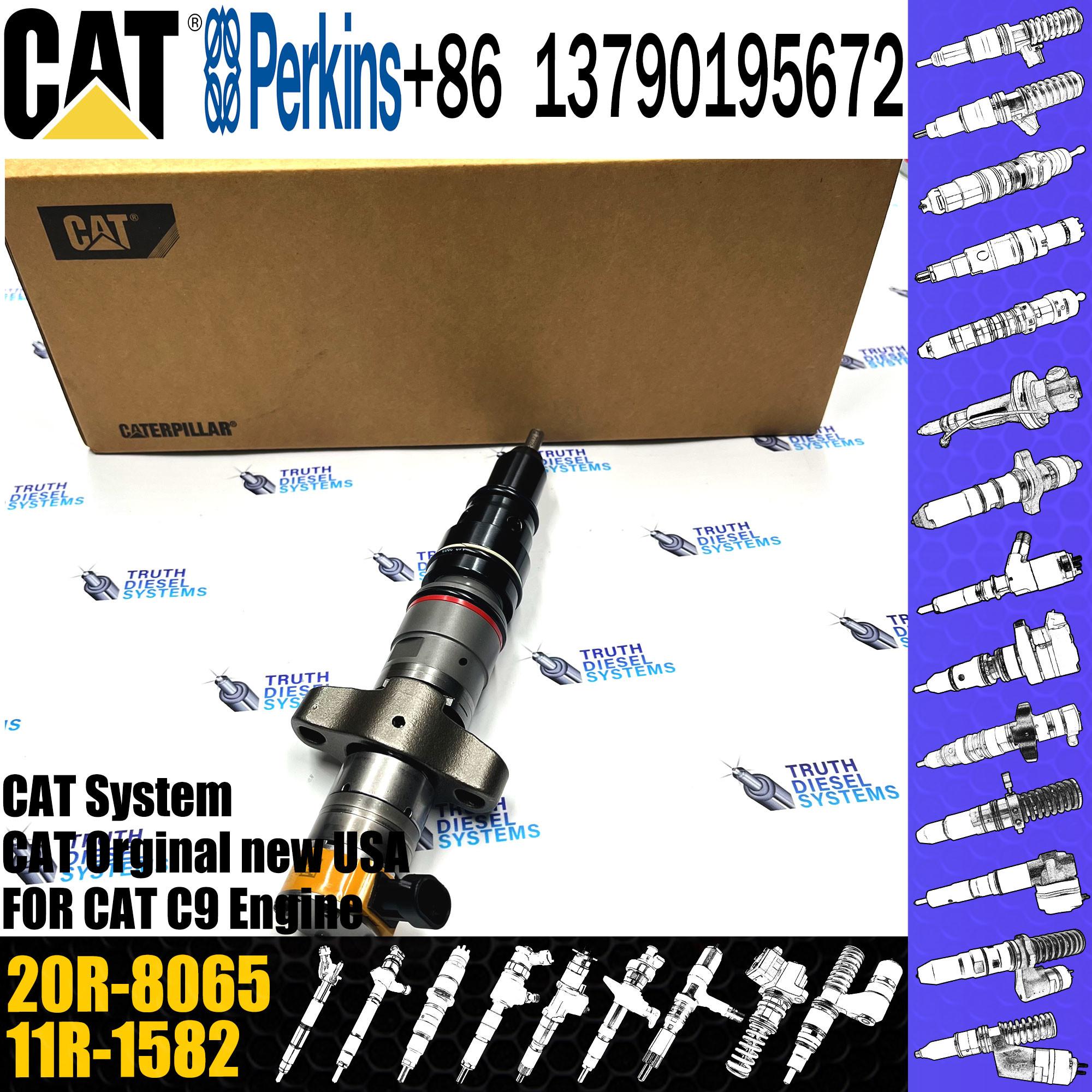 CAT C9 Engine Fuel Injector 387-9432 293-4073 328-2576 20R-8065 10R-7223 3879432