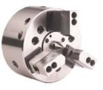 KM Open Center Power Chucks feature centrifugal force compensation for high