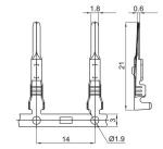 Motorcycle Vehicle Wiring Harness Connectors And Terminals 1.8 Mm Width