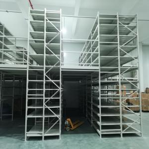 China 300kg Sqm Steel Panel Pallet Racking Mezzanine Floor 2 Levels on sale