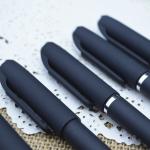Gel pen,Promotional gel-ink pen with cap,black rubber gel-ink pen
