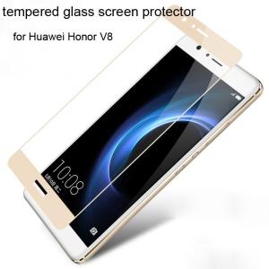 Wholesale Best Colorful tempered glass screen protector Huawei Honor V8 Honor V8 full screen Gold from china suppliers