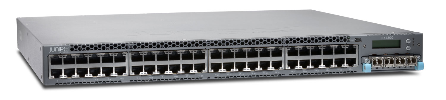 juniper EX4300-32F-DC,EX4300, 32-port 1000BaseX SFP , 4x10GBaseX SFP+, 2x40GBaseX QSFP+ and 550W DC PS (optics sold separately