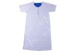 Round Neck Womens Button Front Nightgown , Simple Womens Long T Shirt Nightgown