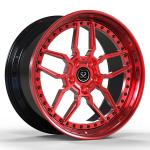 5x114.3 Nissan GTR Candy Red Custom 2-PC Staggered Sizes 20*8 .5 and 20*10.5