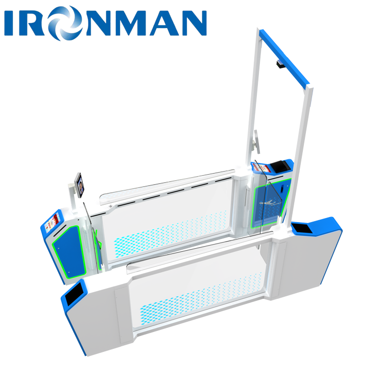 High-Security AB Interlocking Turnstile Door System - 3D Anti-Piggyback Access Control for Data Centers & Government Buildings