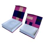 Geometric Pattern Magnetic Closure Jewelry Box Small Cardboard Ring Boxes For