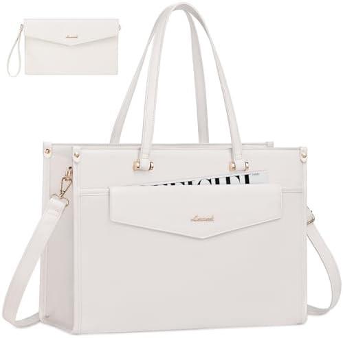 LOVEVOOK Laptop Bag for Women, 15.6 inch Laptop Tote Bag 2-in-1 Professional