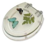 polyresin toilet seat cover,butterfly design transparent poly-resin toilet seat,