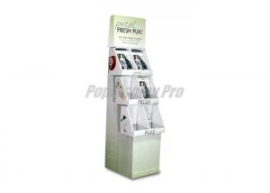 China Eco Friendly POP Cardboard Product Display Stands 6 Pockets With False Base on sale