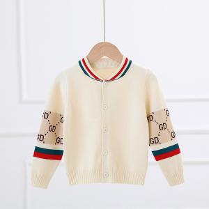 Wholesale 2023 new boys fall winter double viscose cotton sweater cartoon baby children knit Cardigan sweaters from china suppliers