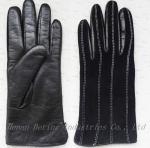 Plain Type Daily Life Usage Ladies Suede Leather Gloves