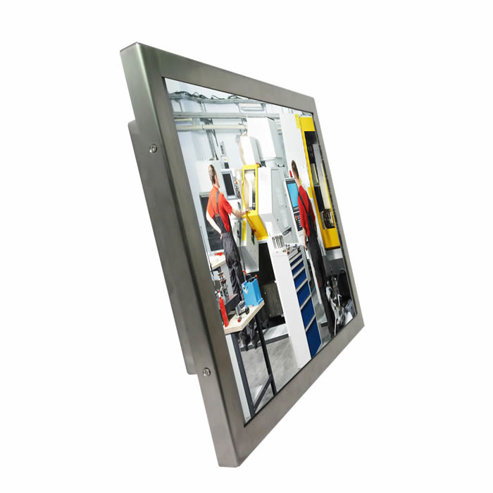 Rugged Industrial Computer Monitor 15 Inch Stainless Steel Chassis