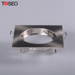 Wholesale Fixed Die Casting Aluminum Square LED Recessed Downlight Fixtures Satin Nickel from china suppliers