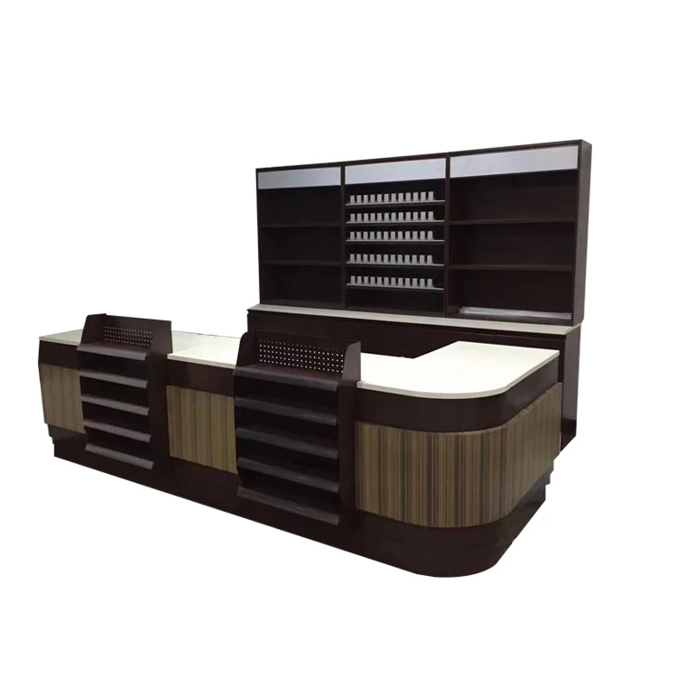 Customized Supermarket Checkout Counter Cold Rolled Steel Cashier Counter