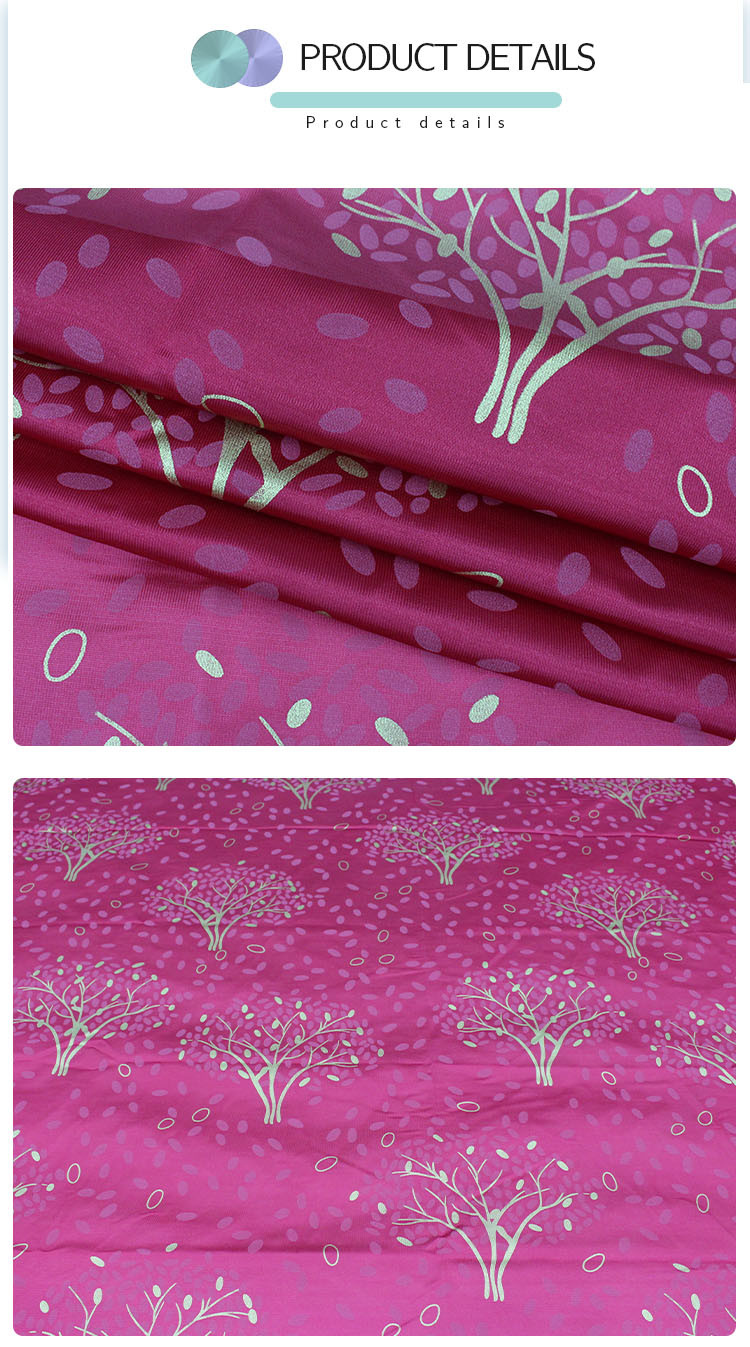 Pigment Printing Mattress Quilting Fabric 40s Yarn Count