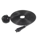 Safety-Certified 250V 5A UK to C5 Power Cord for Laptops & Monitors Home Office