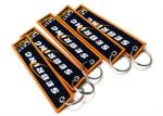 Double Side Embroidery Fabric Keychain Customized Logo And Word