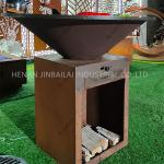 Customization Outdoor Cooking Steel Bbq Grill Corten Steel Fire Bowl 1000mm