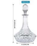 Whiskey Brandy Vodka Tequila Glass Bottle Decanter with Label and Leak Stopper