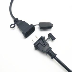 Wholesale High quality 2pin black extension power cord 0.5m-10m copper power extension cable from china suppliers