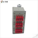 12ST Duplex DIN-Rail Fiber Patch Panel: 2-Cable Entries