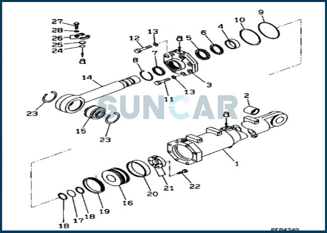 707-99-74420 7079974420 Blade Tilt Service Kit Fits D375A-3D KOMATSU