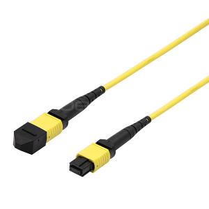 Wholesale CATV Networks MPO Trunk Cable Female To Female 12 Fibers Polarity A OM3 Yellow Jacket from china suppliers