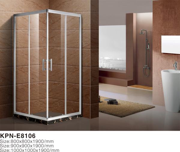 Square 6mm tempered glass 900x900x2000mm Bathroom Curved Corner Shower Enclosure