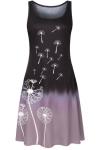 Women'S Sleeveless Pullover Print Gradient Dress