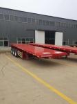 New Tri-Axle 40 Tons Foot Container Chassis Flatbed Semi Trucks Trailer