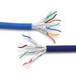 LSZH Jacket Engineering Cable CAT6A FTP Patch Cord Cable 24AWG*4 OD 6.5mm