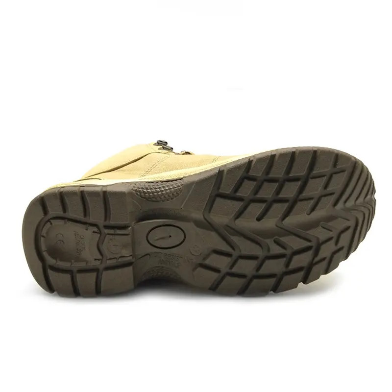 PU Sole Electrical Safety Shoes Yellow Canvas Steel Toe Shoes Industrial