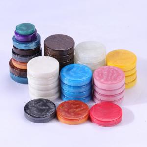 China Resin Custom Backgammon Set 30 Pieces Marble Backgammon Chips on sale