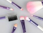 GMPC 8pcs Pink Makeup Brush Set Wood Handle Custom Laser Logo