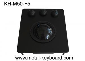 China USB Port Black Metal Panel Industrial Trackball Mouse with 50MM Resin Ball on sale