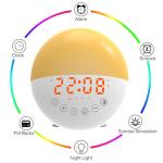 Cute Oval Portable Alarm Clock Radio Touch Sensing Multi Color