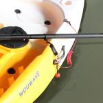 Rubber Logo Woowave Multi color Fishing Kayak Paddle Leash with Coiled Rope 61
