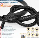Polyethylene Fireproof Black Flexible Pipe (UL94 V-0), AD7~AD108 Plastic